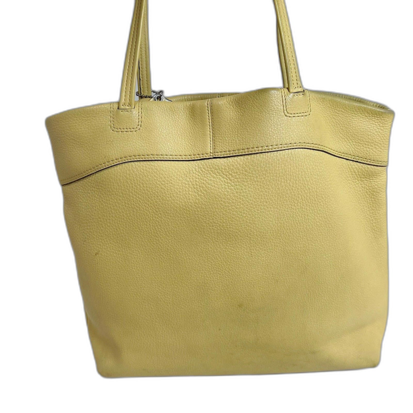 RARE Coach Julia Terry Tote in Butter Yellow Light Yellow Monogram Shoulder Bag