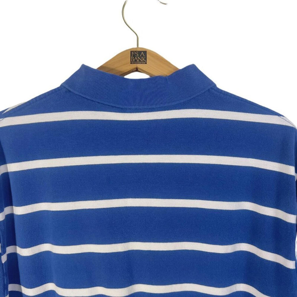 POLO Ralph Lauren Blue White Stripes Polo Shirt Men's Size XLT