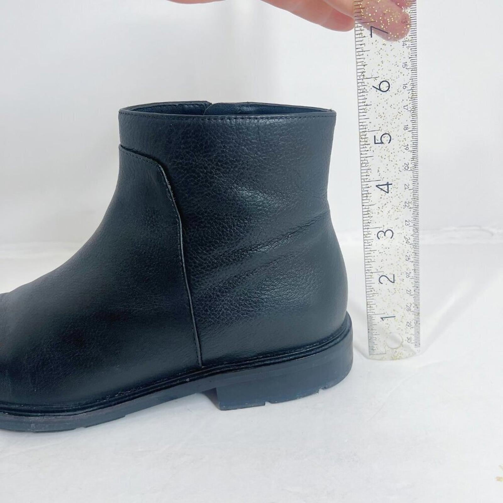 Via Spiga Women's Evanna Leather Booties in Black Ankle Boots Women's Size 7