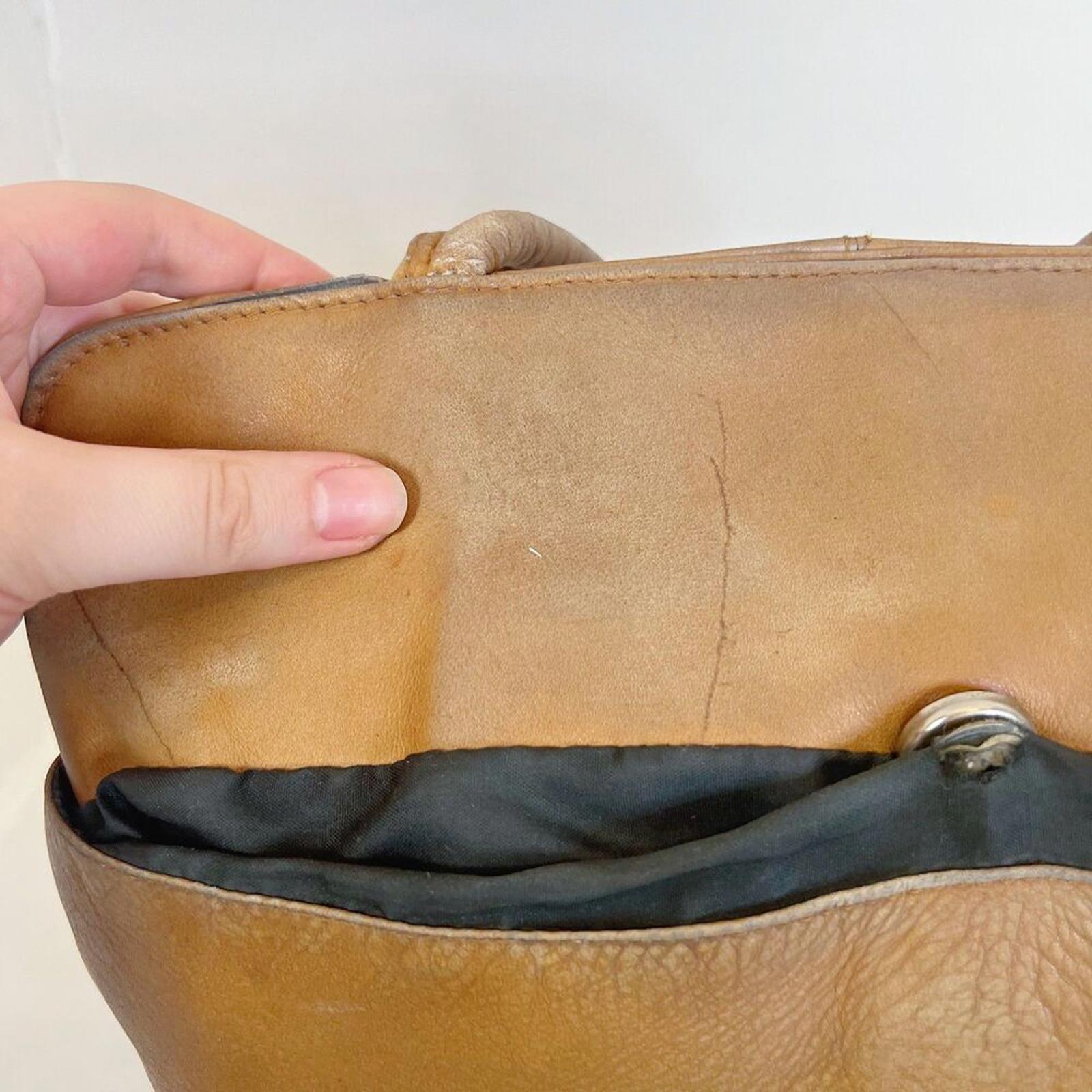 Frye Vintage Tan Leather Shoulder Bag Purse Western Boho