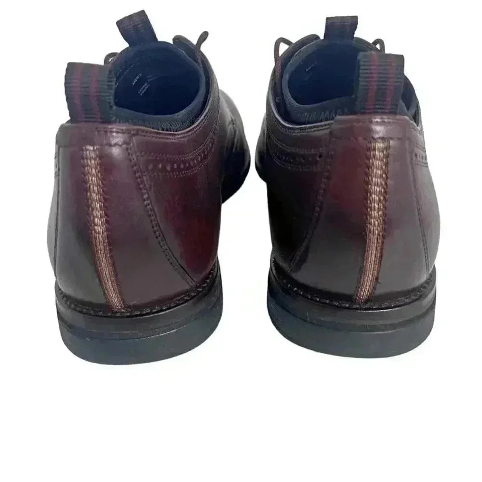 Cole Haan Burgundy Leather Oxfords Laceup Wingtip Shoes