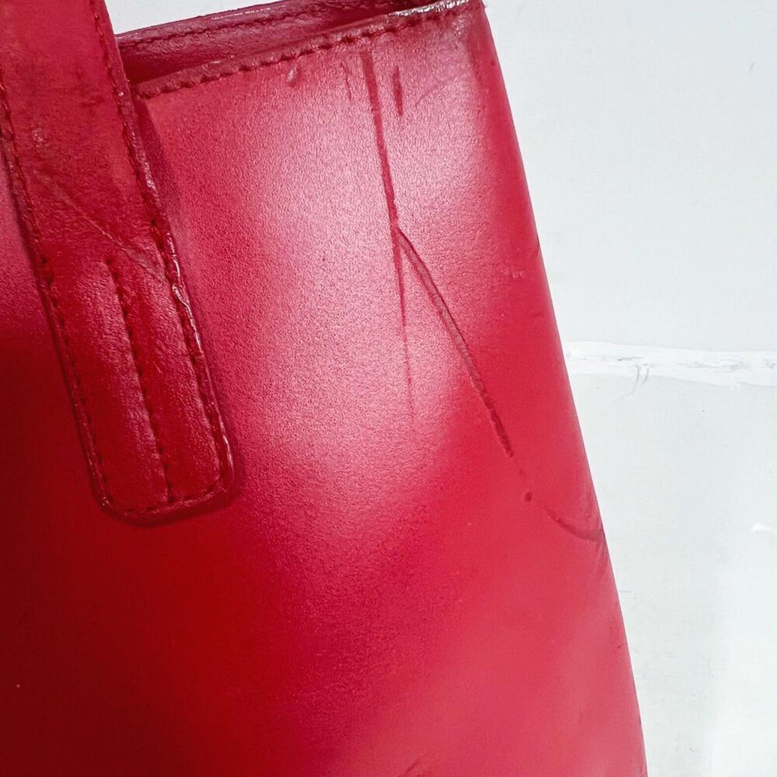 Furla Vintage Red Leather Shoulder Bag Handbag Purse Candy Apple Cherry