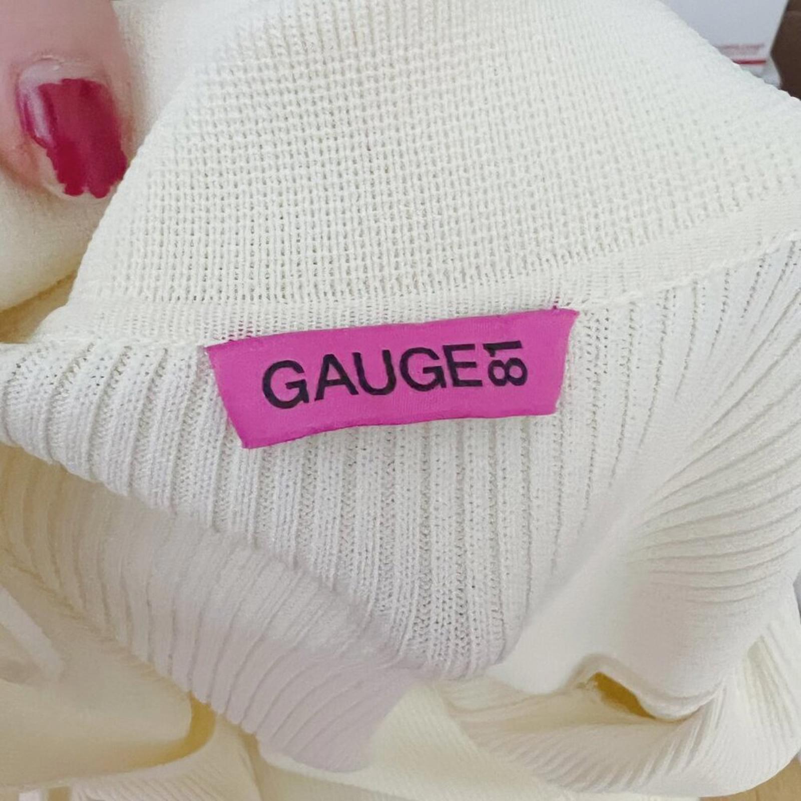 GAUGE81 Rubi Rib-Knit Dress in Ivory Maxi Dress Women's Size S