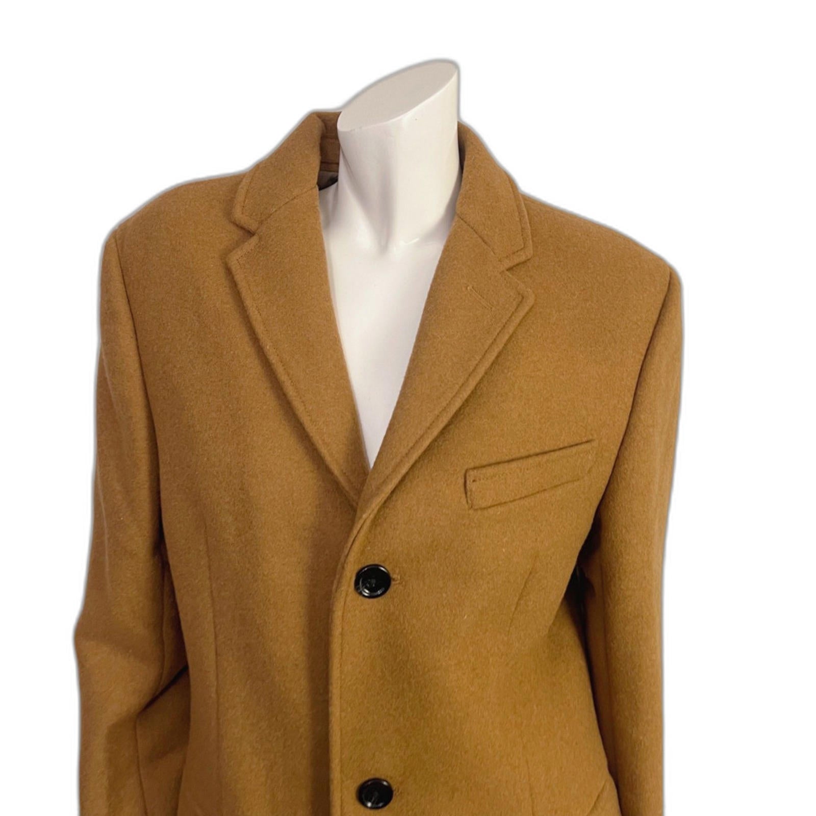 J. Crew Men's Thompson Wool Blend Top Coat in Camel Size 38