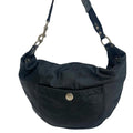 Coach Signature Soho Hobo Black Nylon Semicircle Shoulder Bag Sateen