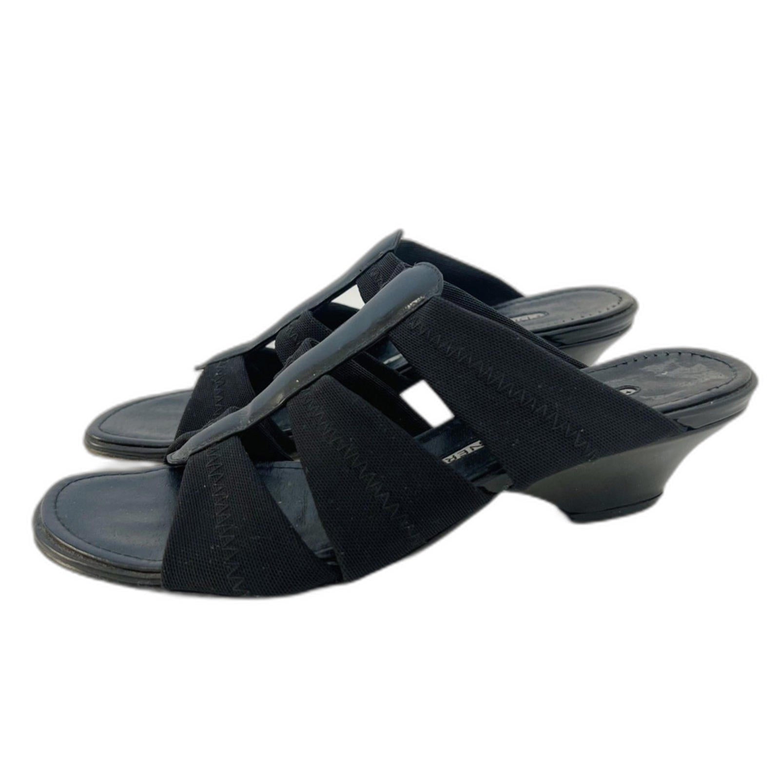 y2k Donald J. Pliner Hizzy Heels Vintage Black Leather Sandals Women's Size 6