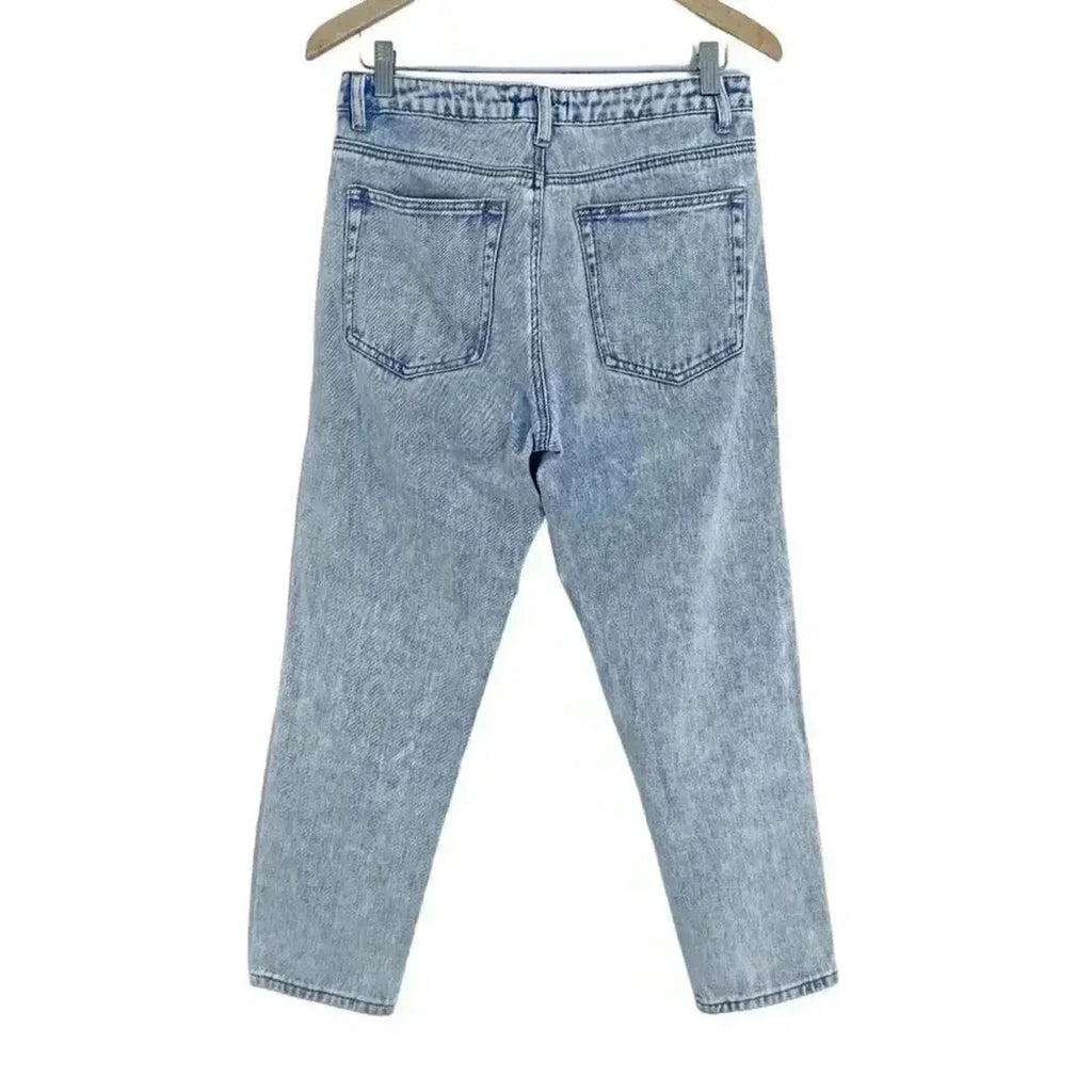 Forever 21 Acid Wash Mom Jeans Straight Leg Jeans High Rise Women's Size 28