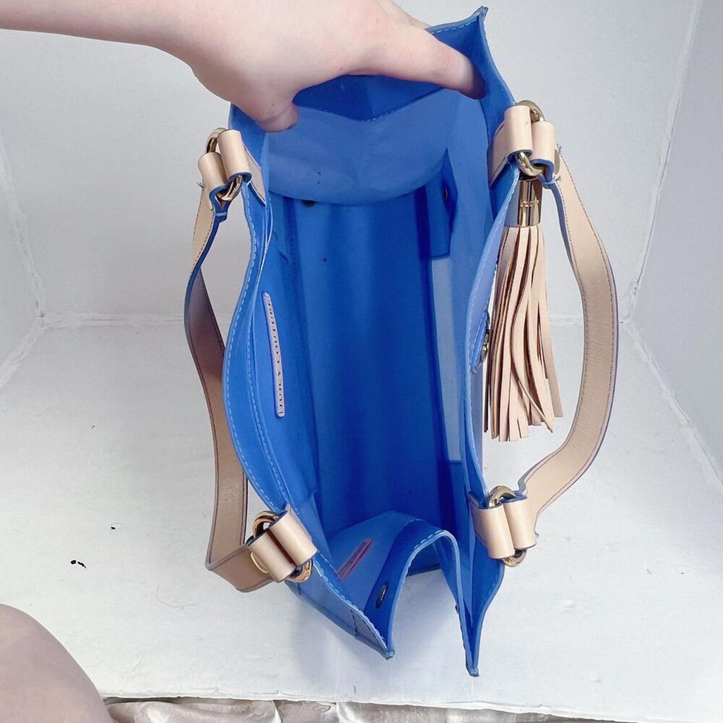 Juicy Couture RARE y2k Vintage Blue Jelly Plastic Tote Bag Shoulder Bag