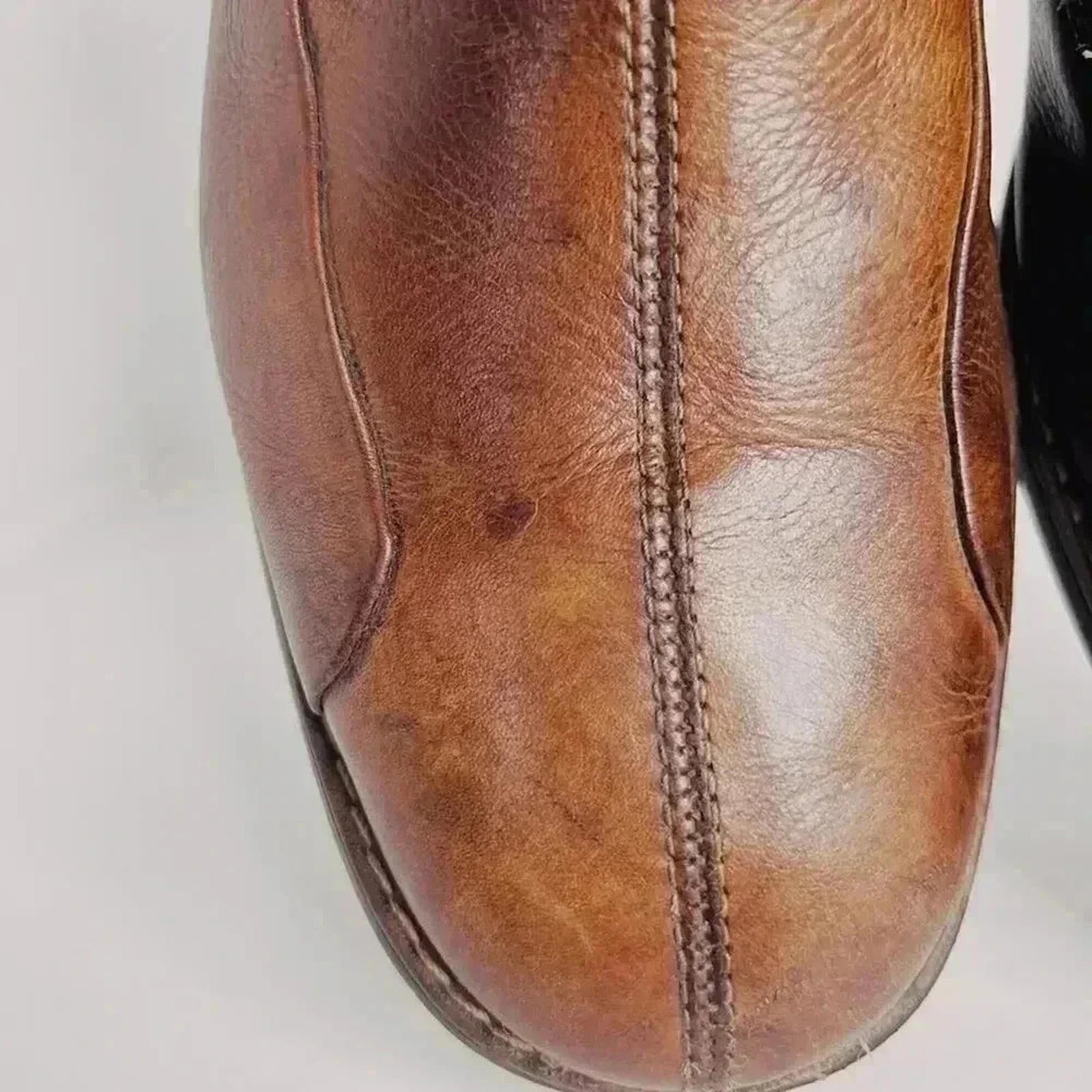 Johnston & Murphy Brown Leather Rounded Toe Oxfords Men's Size 11