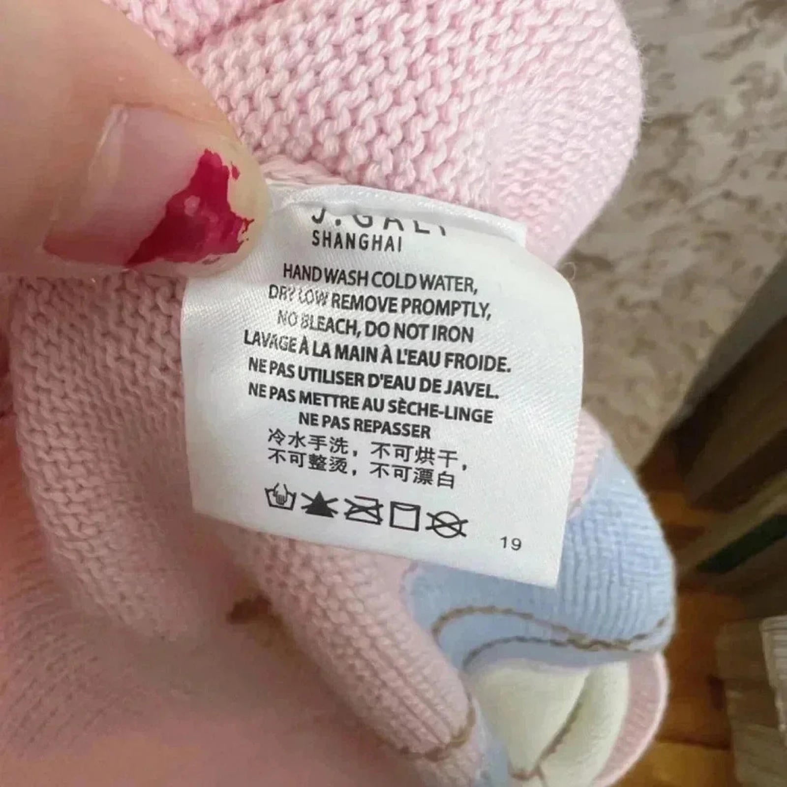 Brandy Melville John Galt Pink Blue Argyle Sweater Preppy Women's Size M