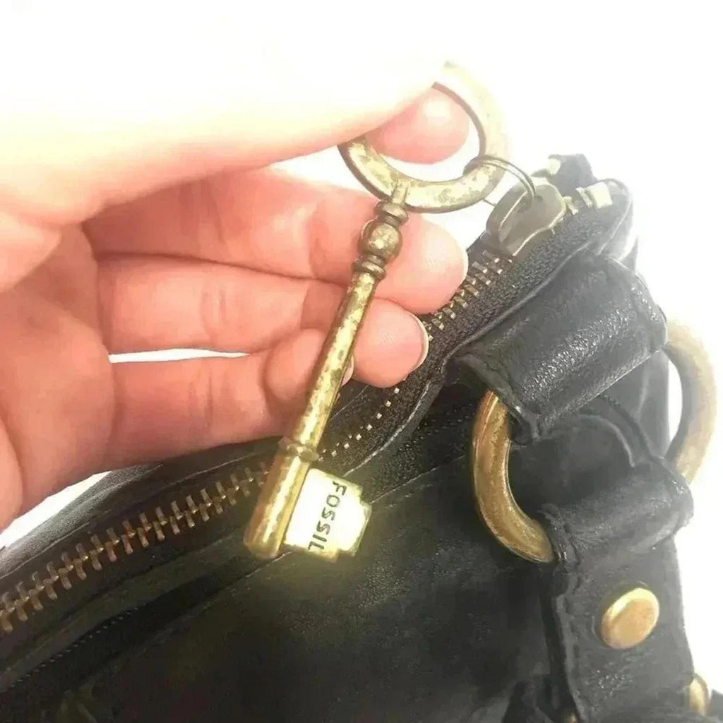 Fossil Vintage Black Leather Crossbody