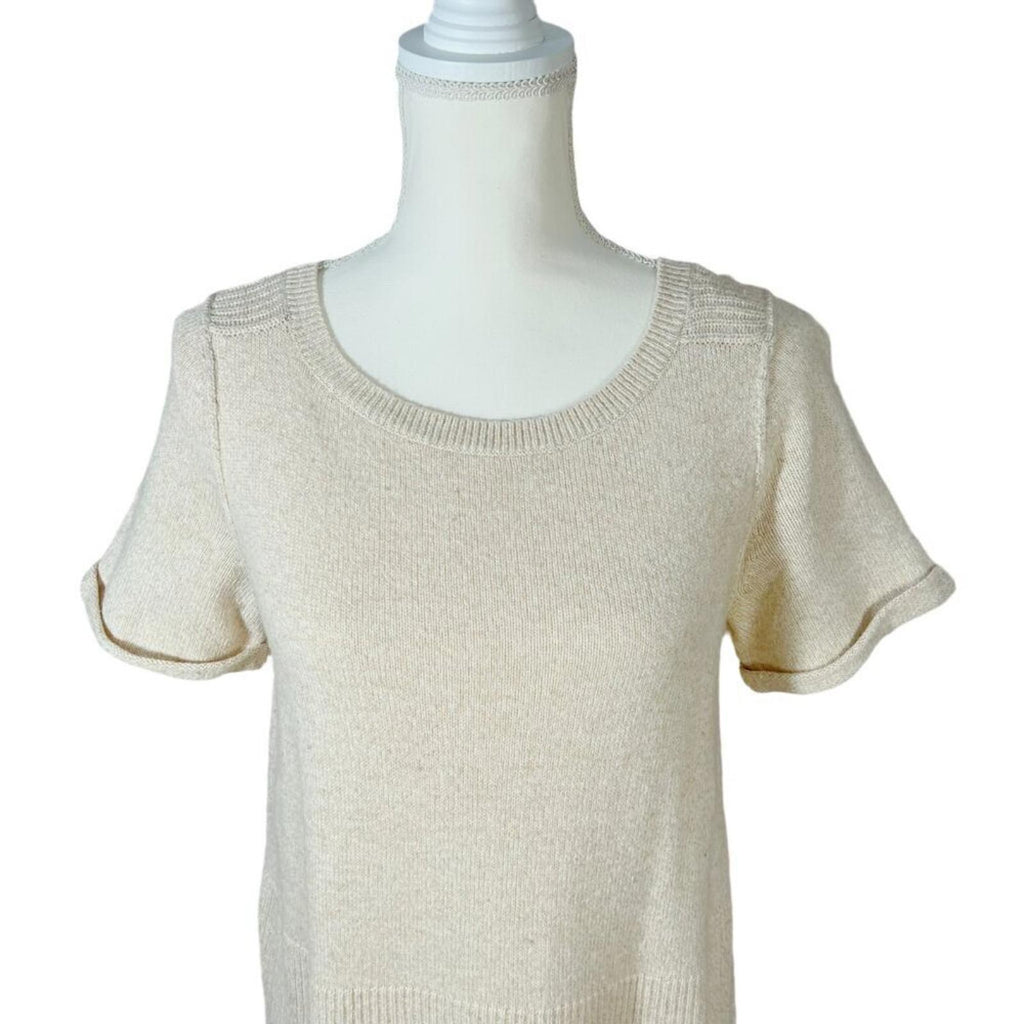 Anthropologie Cream Short Sweater Dress Knit Dress Women's Size XS
