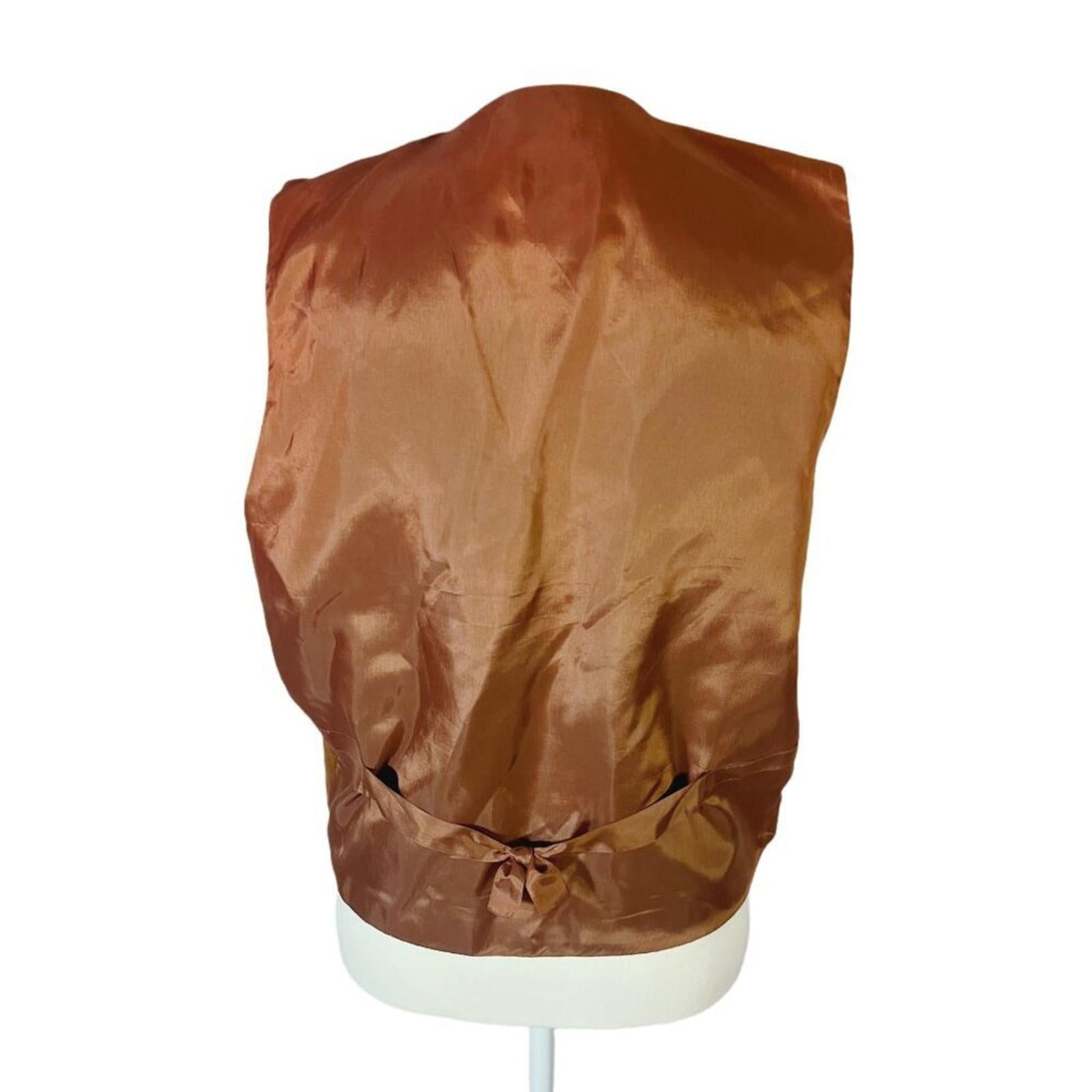 Vintage Men's Nordstrom BP Brown Leather Vest Size XL Western Cowboy Country