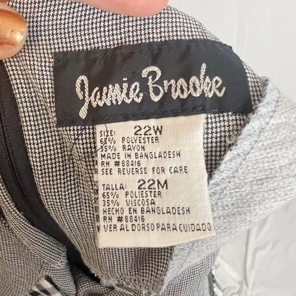 Vintage 90s Jamie Brooke Black and White Maxi Vest Dress Women's Size 22W