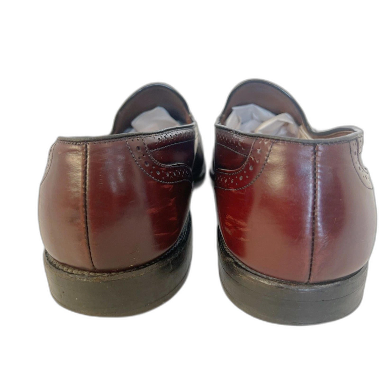 Allen Edmonds Saxon Tassel Loafers Oxfords Burgundy Oxblood Men's Size 11.5