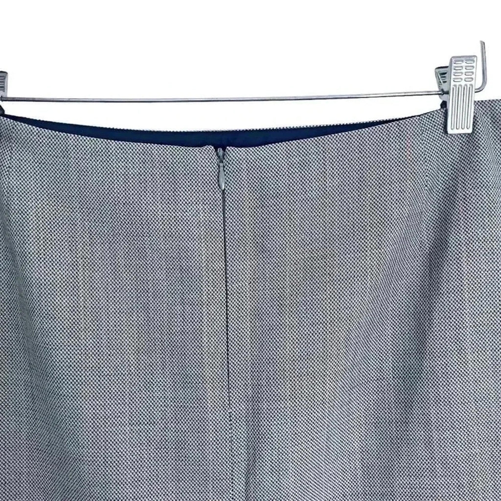 Vintage Escada Houndstooth Plaid Pencil Skirt Knee Length Office Siren Size 14