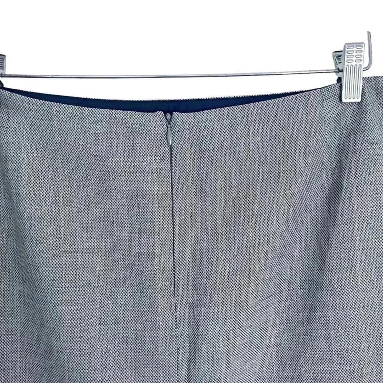 Vintage Escada Houndstooth Plaid Pencil Skirt Knee Length Office Siren Size 14