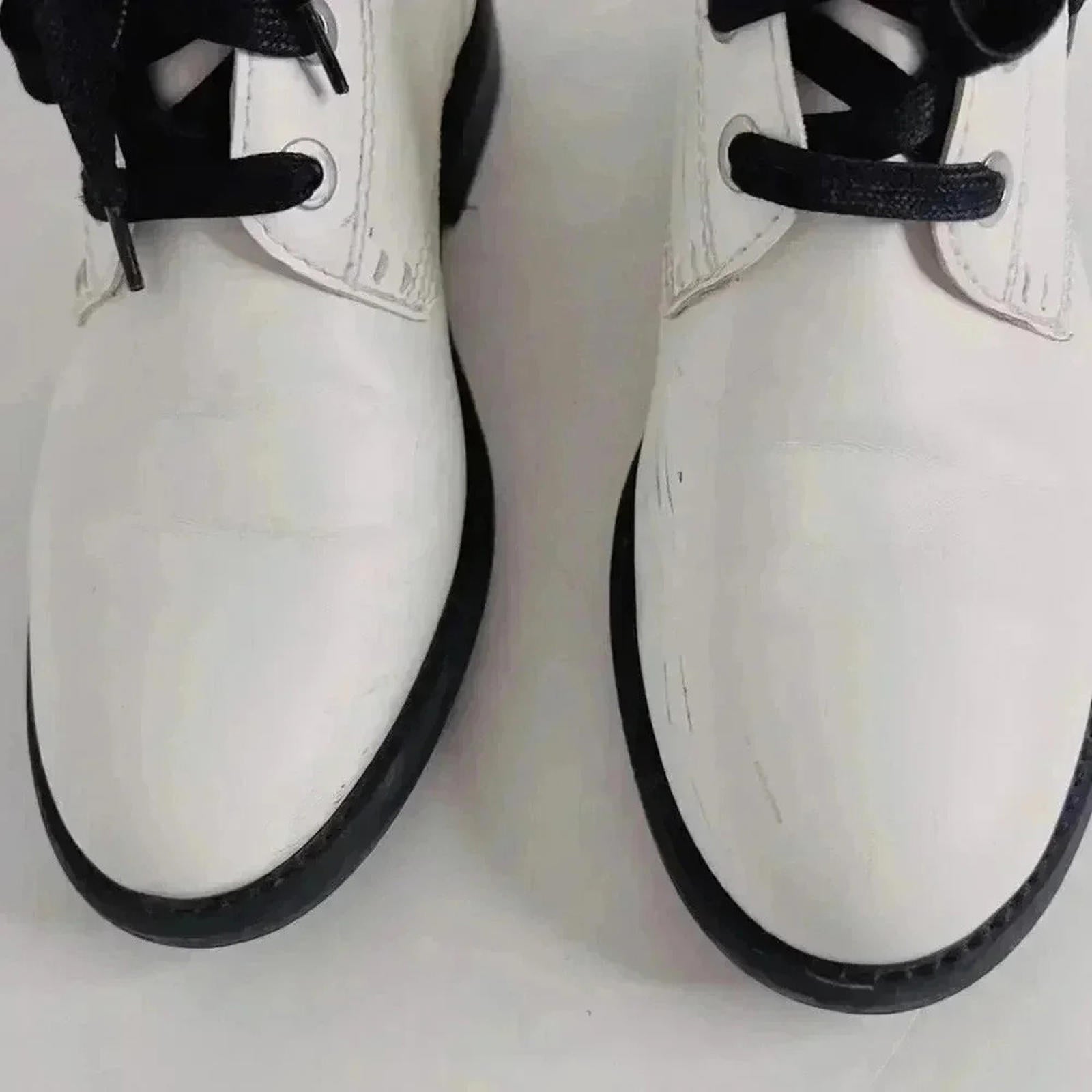 BP White Faux Leather Combat Boots Moto Boots Women's Size 9