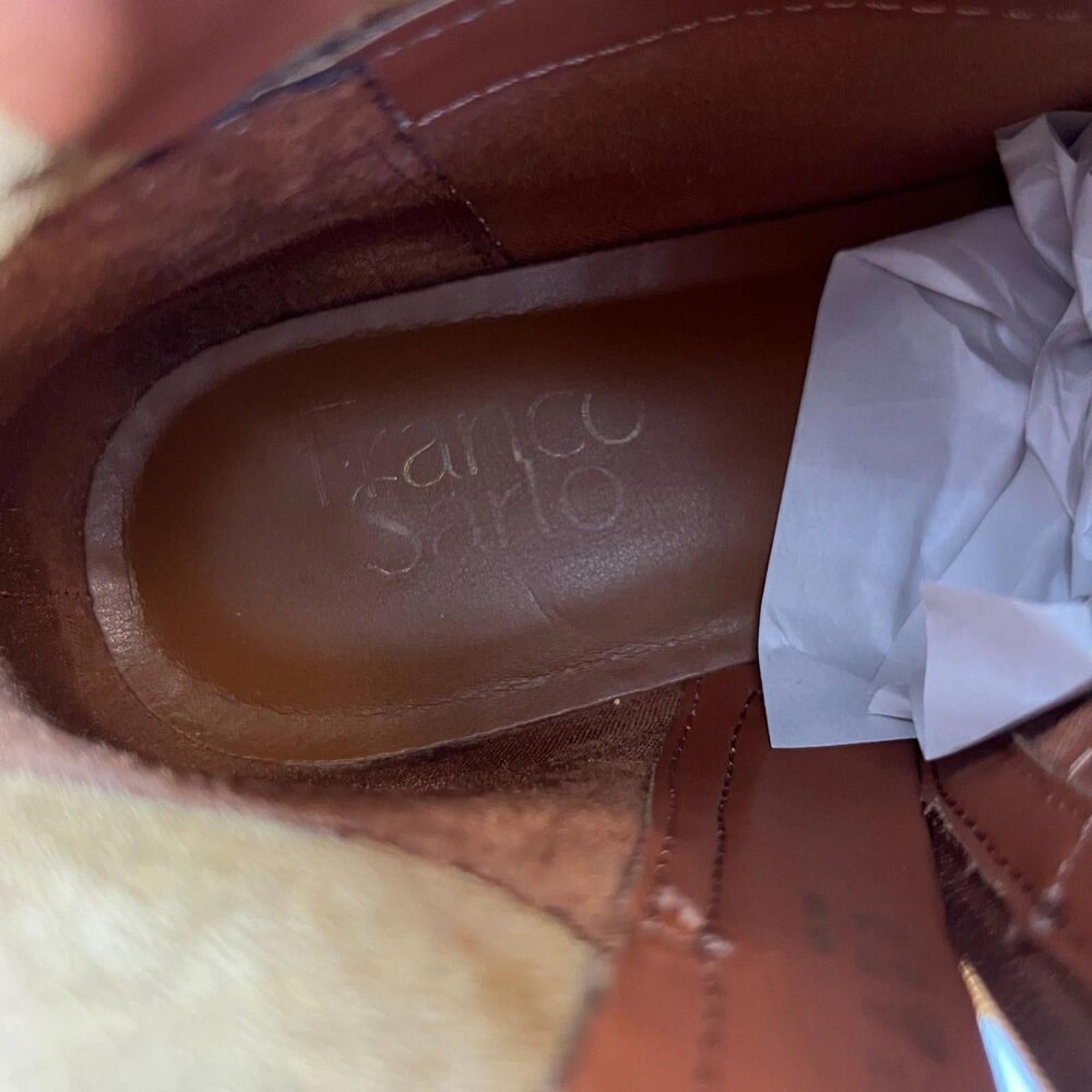 Franco Sarto Malina Tan Suede Ankle Boots Light Brown Booties Women's Size 7