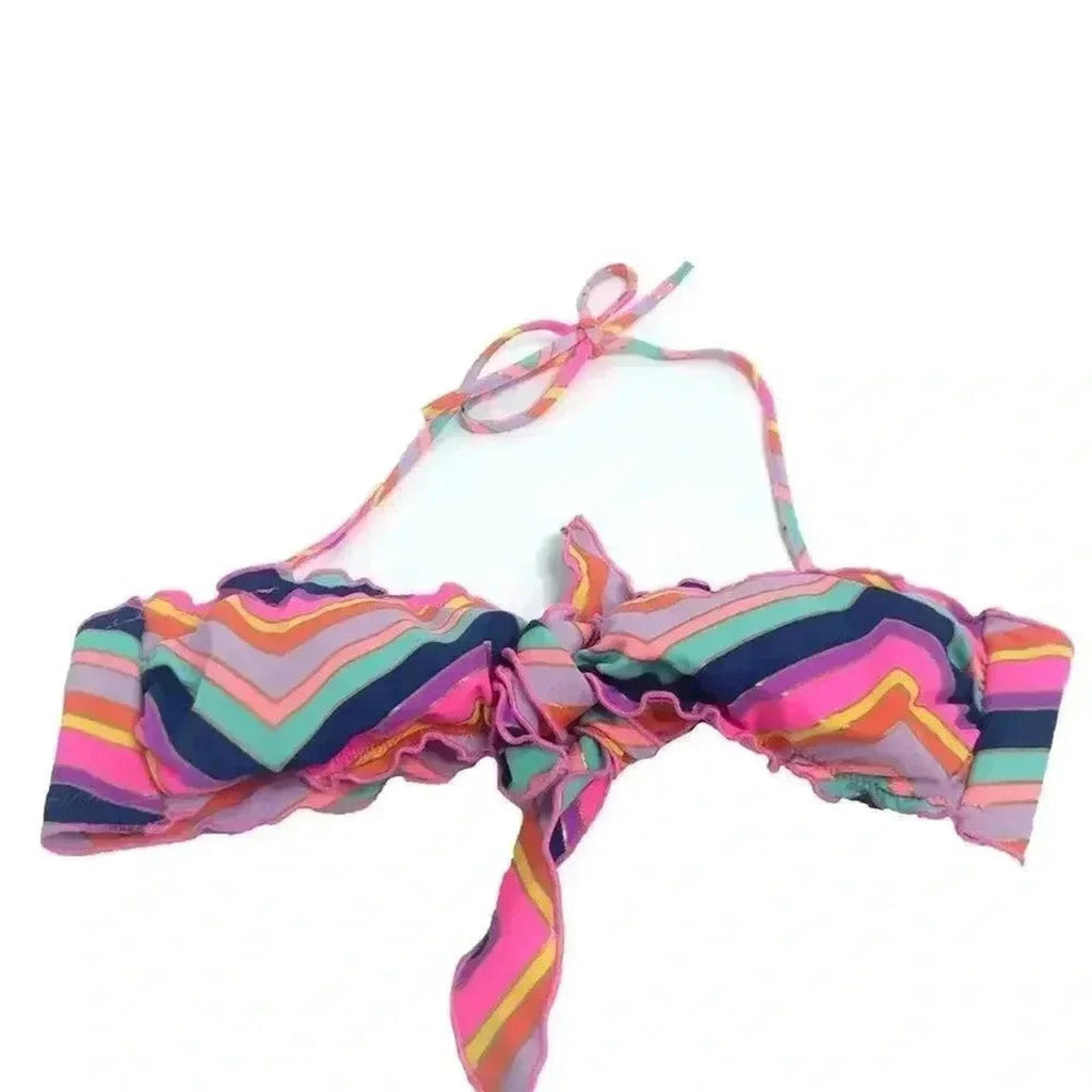 Victoria's Secret Multicolor Striped Tie Bikini