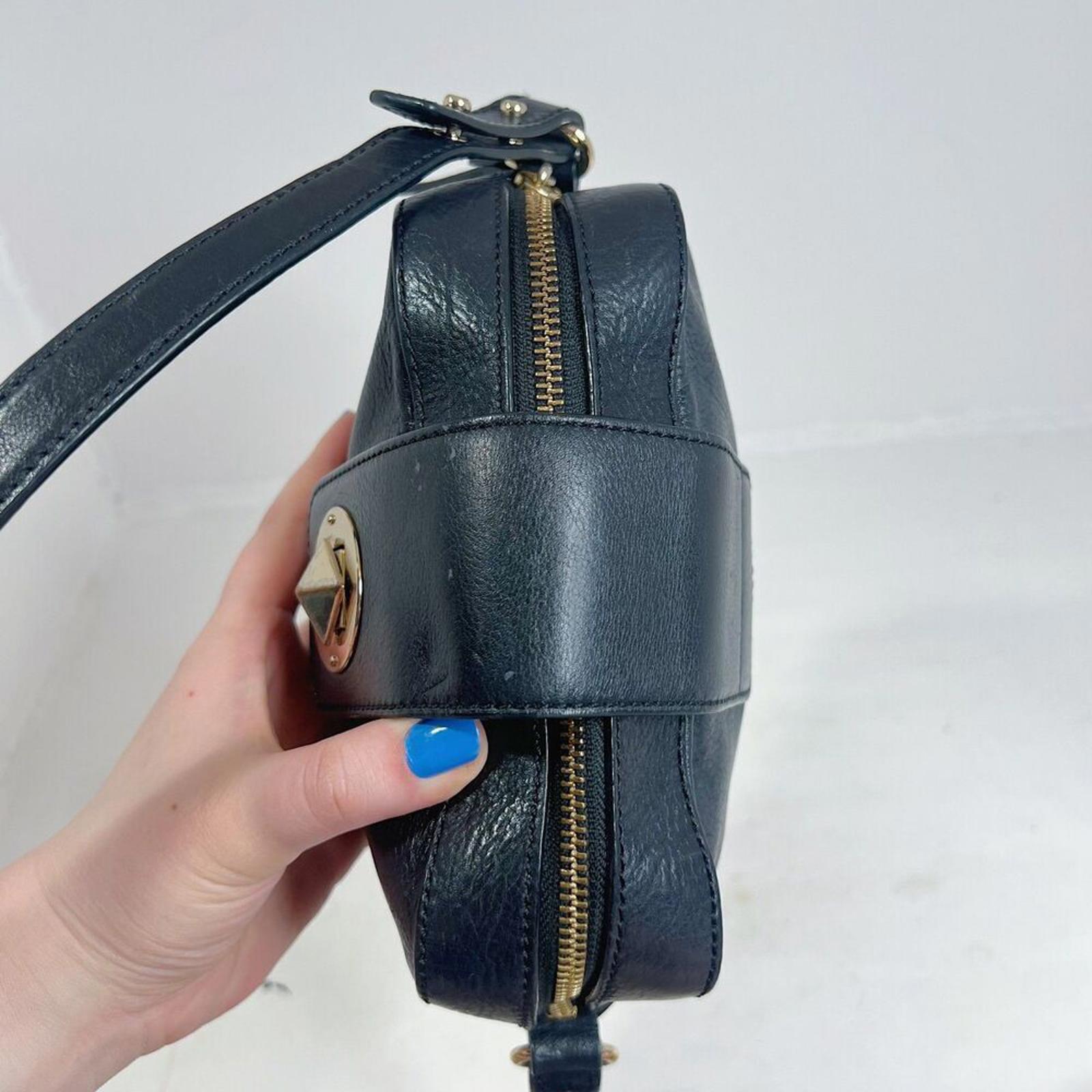 Kate Spade Chrystie Street Isla Bag Black Leather Crossbody Bag Purse