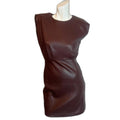 NWT Bishop + Young Hayden Faux Leather Brown Minidress Anthropologie Size L