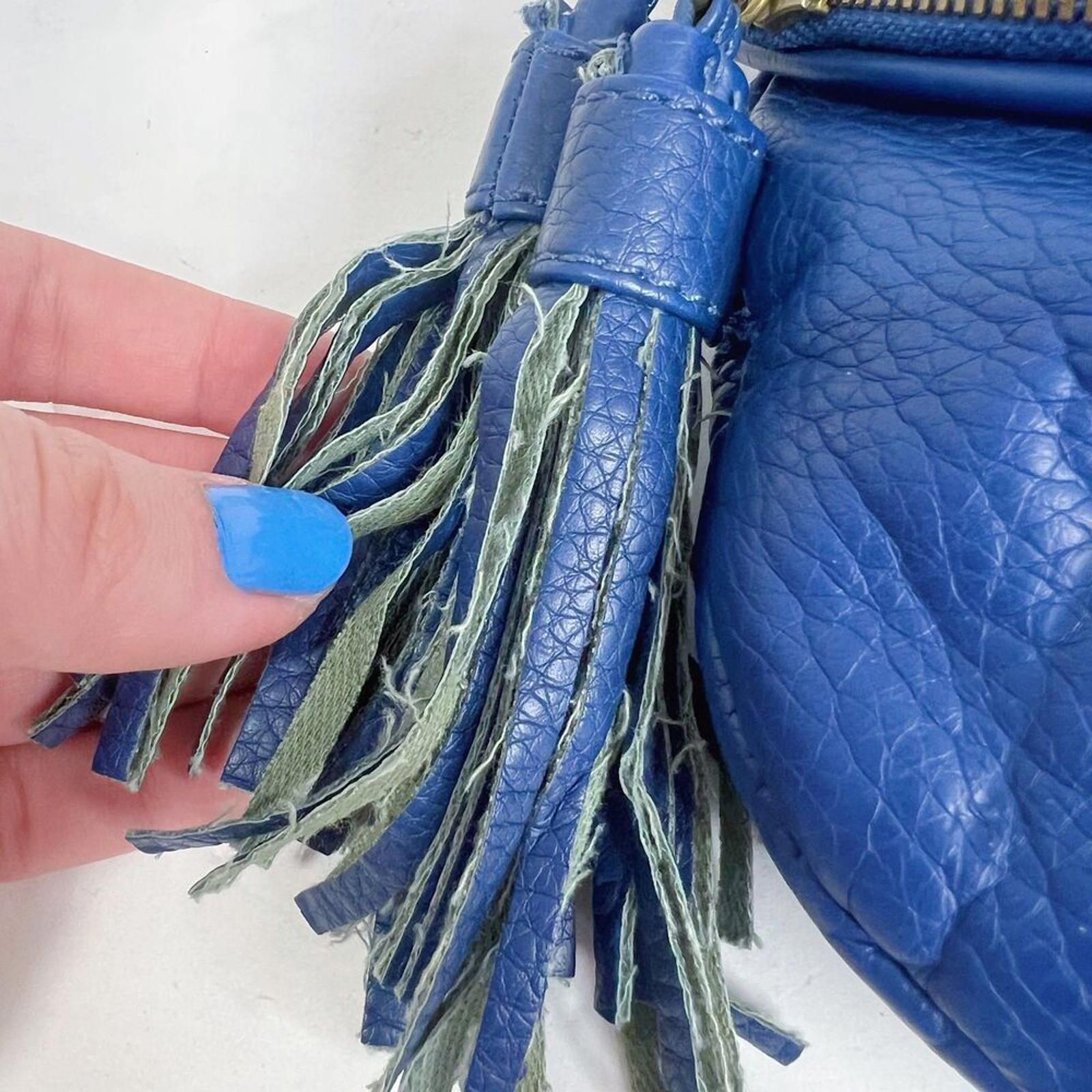Deux Lux for American Eagle Outfitters Blue Faux Leather Crossbody Bag Purse