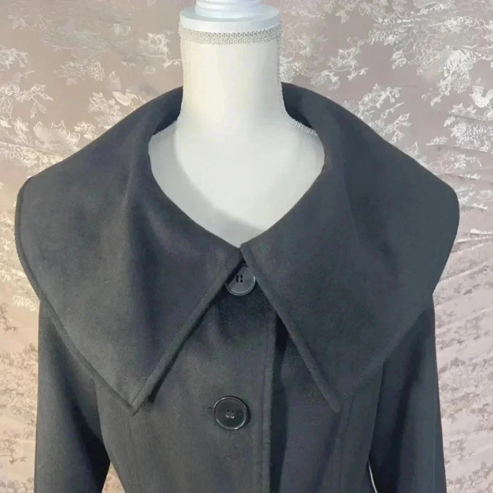 Harve Benard Women's Vintage Black Cape Jacket Size M