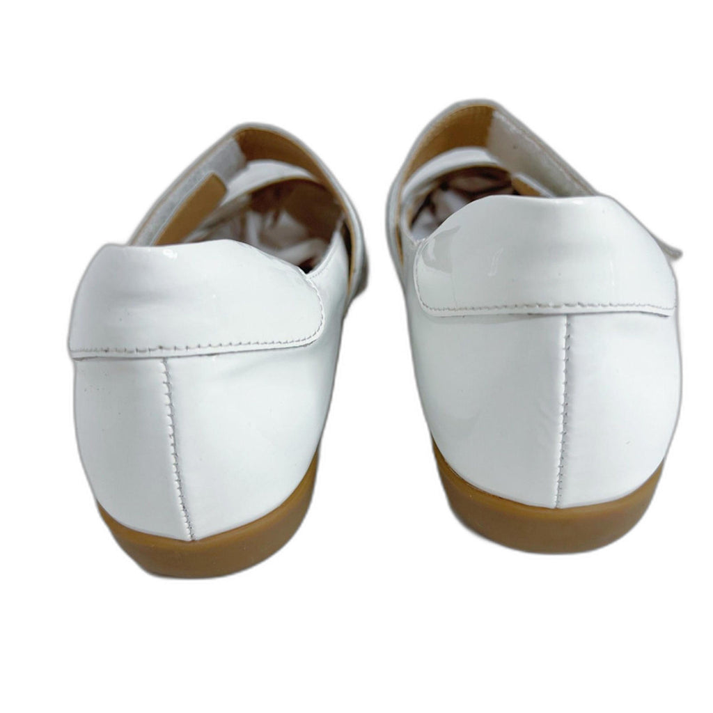 Sesto Meucci Gyan Napa Leather Mary Jane Sneakers White Silver Size 7.5 N