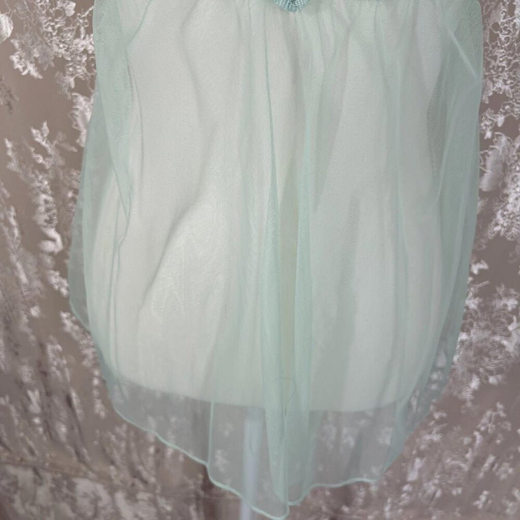 Victoria's Secret Sea Foam Green Lace Babydoll Lingerie Women's Size S
