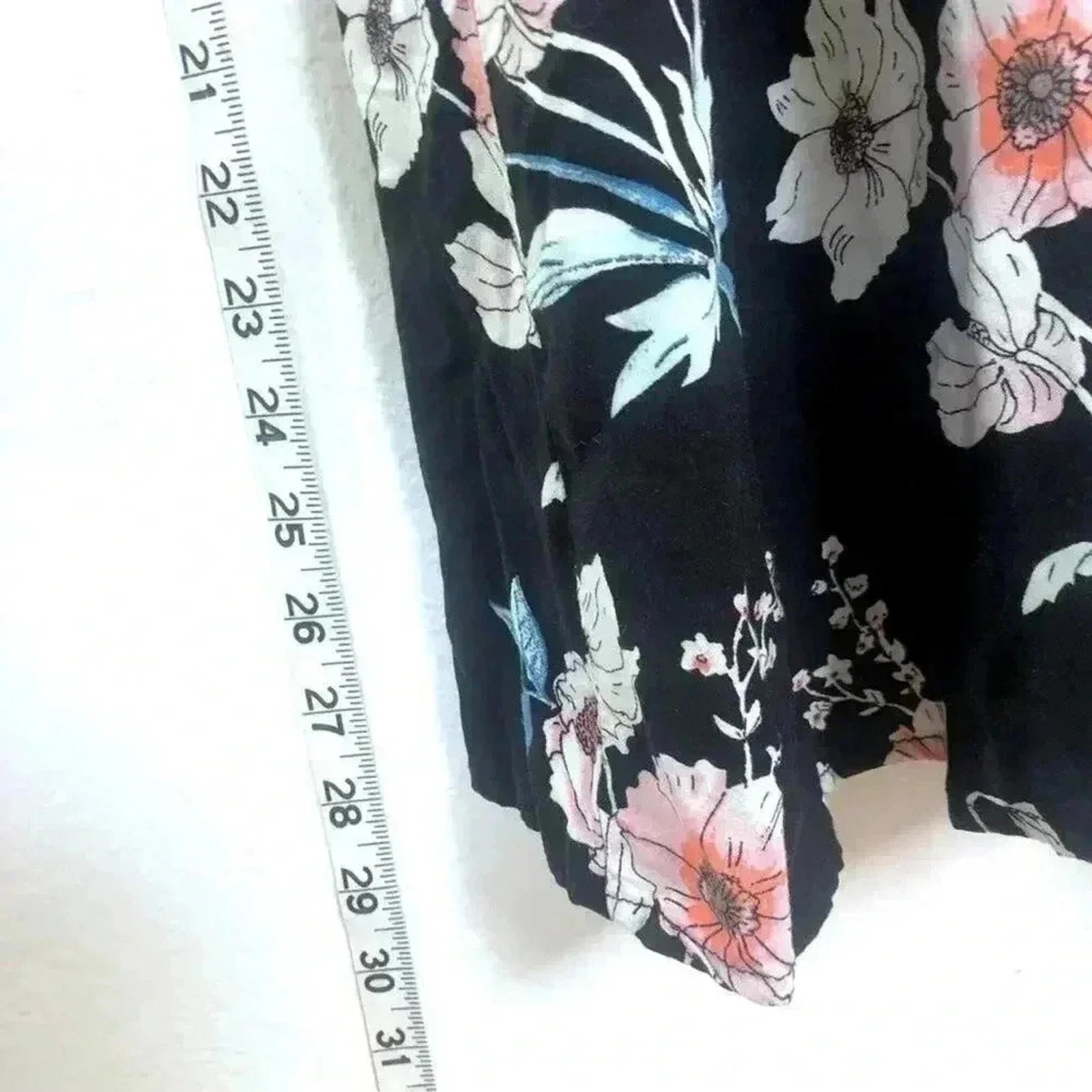 Torrid Black Pink Flowers Faux Wrap Dress Women's Size 3X Floral