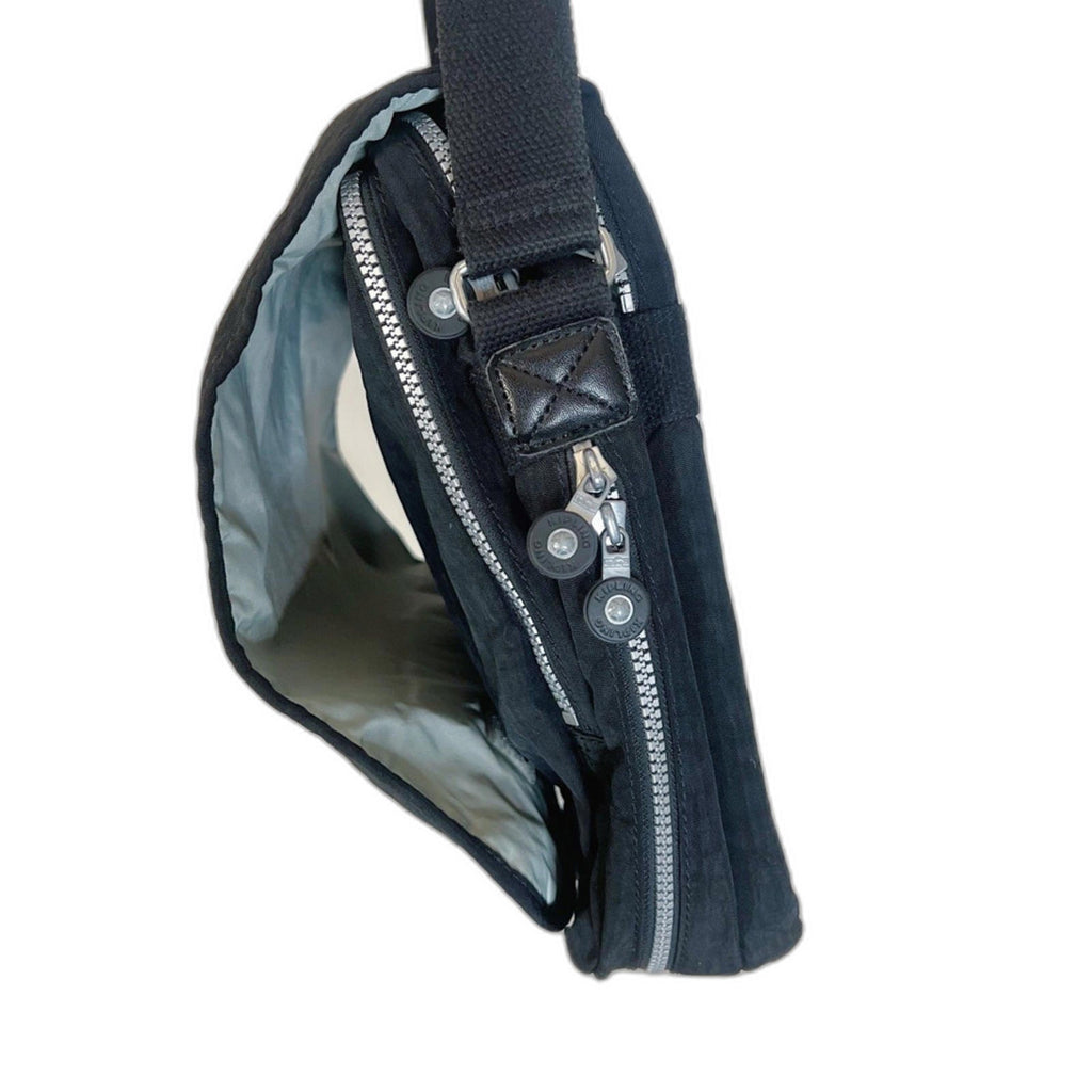 Kipling y2k Vintage Black Nylon Messenger Bag Laptop Bag Travel Bag