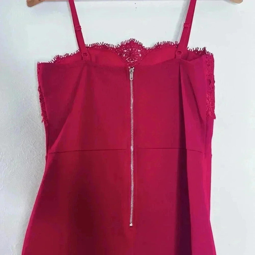 NWT Haute Monde Red Lace Bodycon Dress Women's Size M