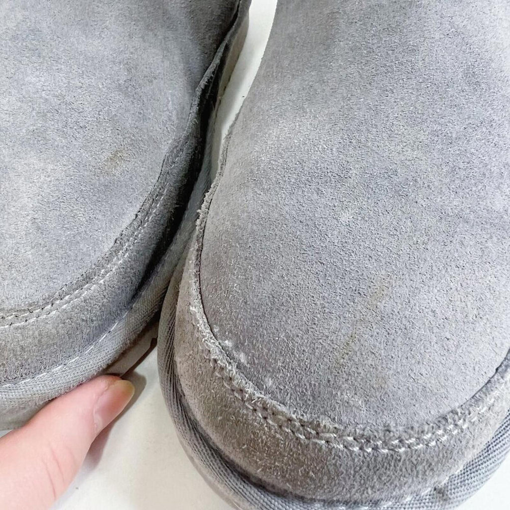 Koolaburra by UGG Michon Short For Women Grey Fuzzy Sheepskin Boots Size 10