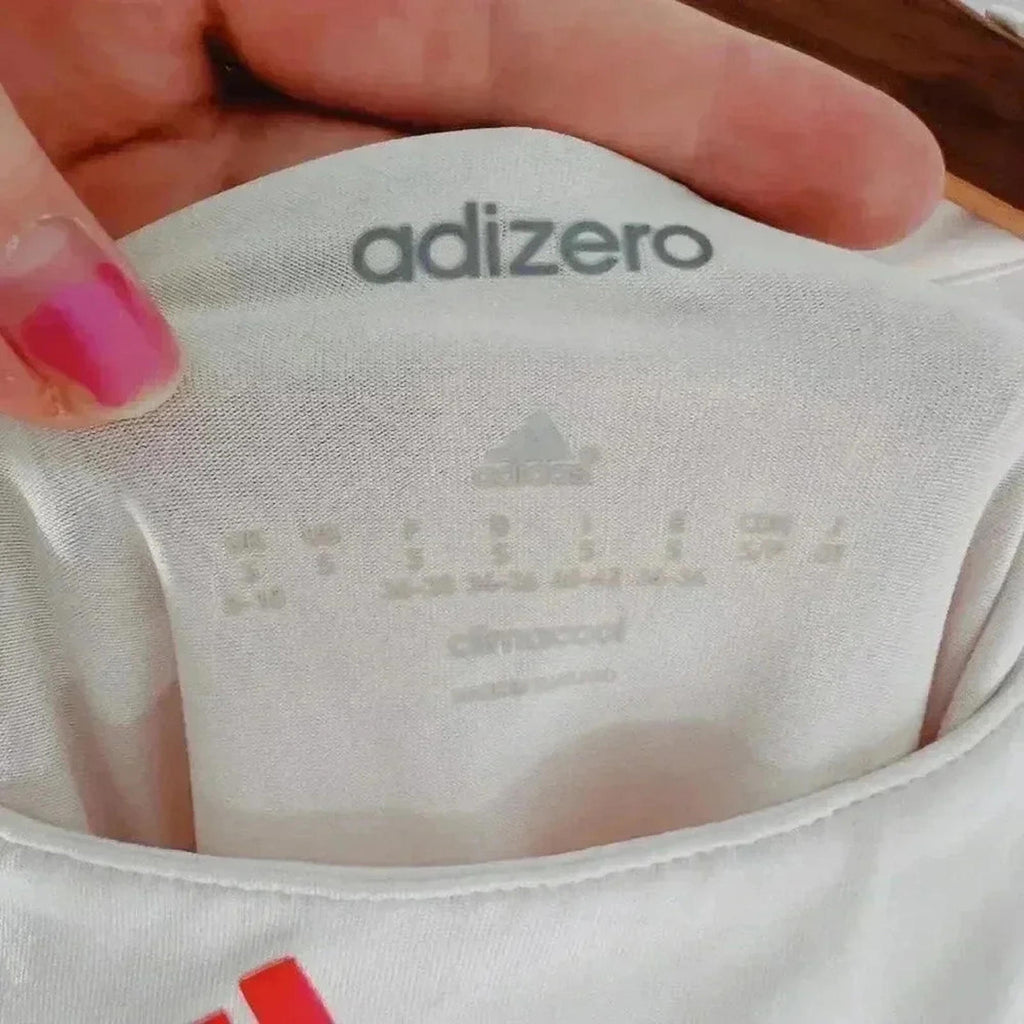 Adidas Climacool White Green Pink Geometric Flowy Workout Tank Women's Size S