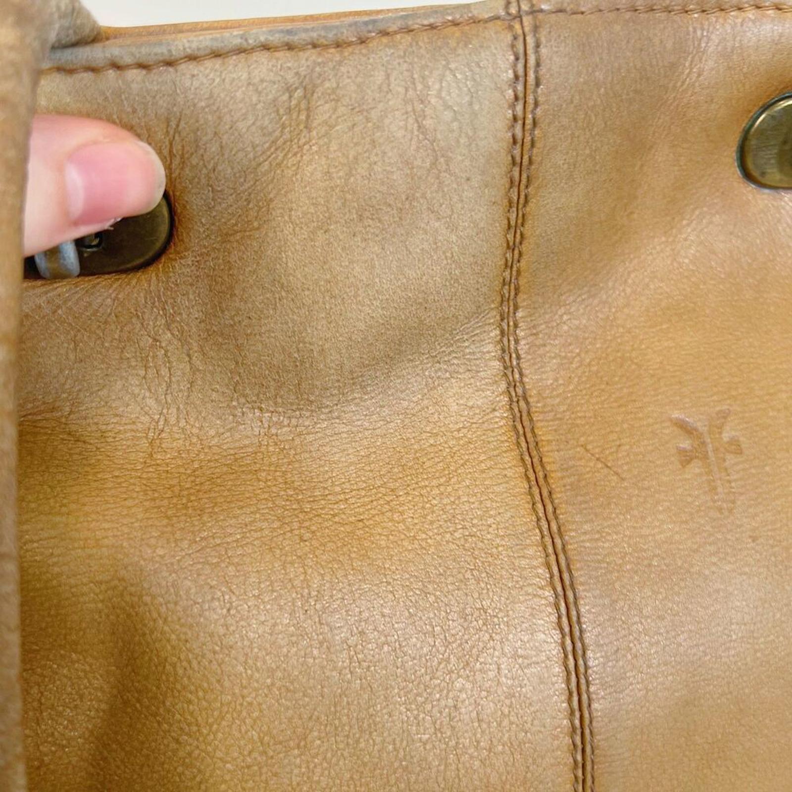 Frye Vintage Tan Leather Shoulder Bag Purse Western Boho