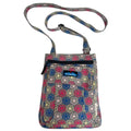 Kavu Limited Edition Keeper Cotton Canvas Taupe Pink Blue Floral Crossbody Bag