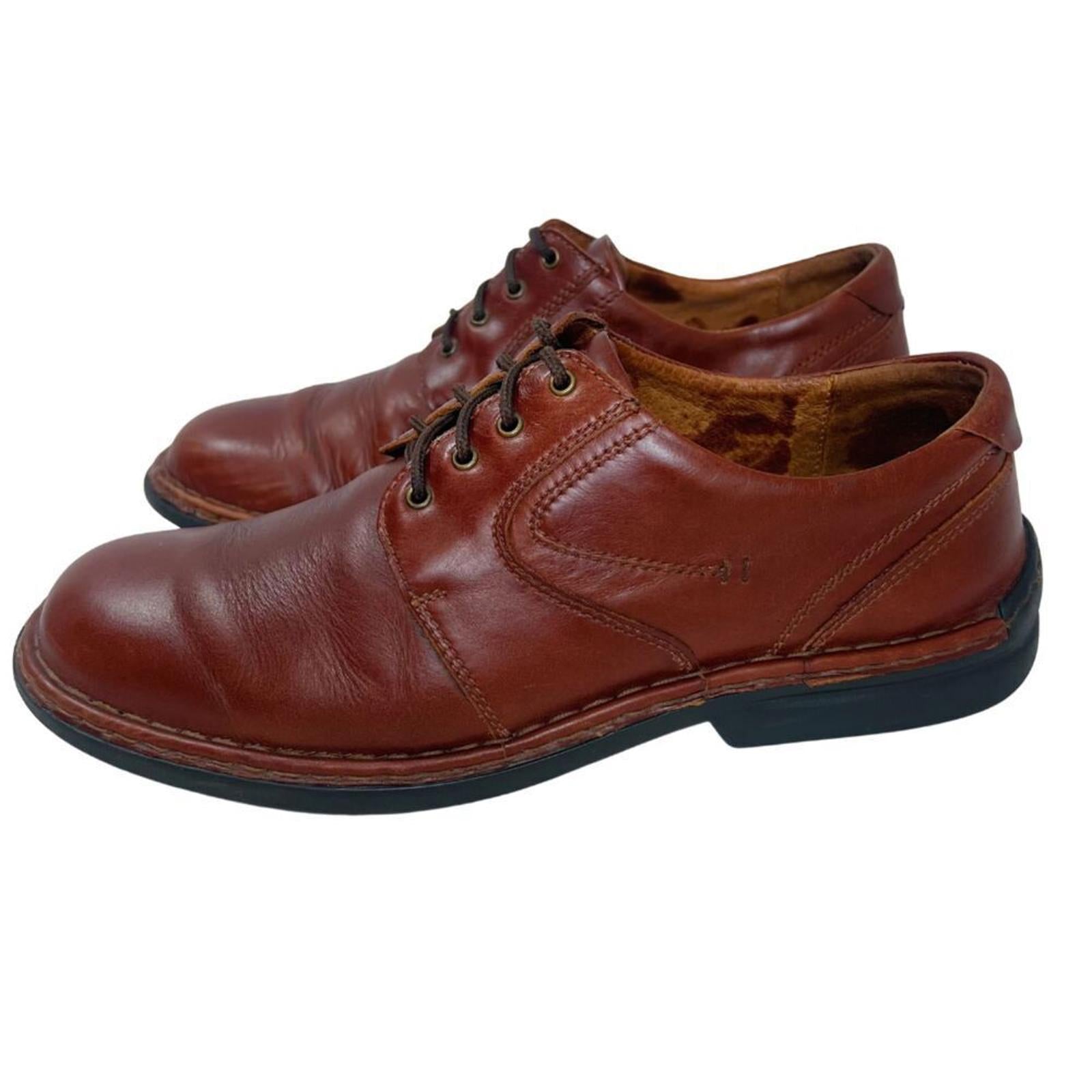 Josef Seibel Walt Casual Oxford Cognac Brown Leather Oxford Men's Size 8.5 9