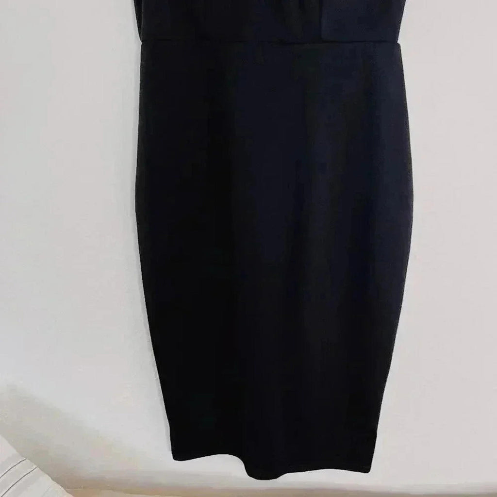 NWOT Soprano Lace Up Black Bodycon Dress Cocktail Formal LBD Women's Size S