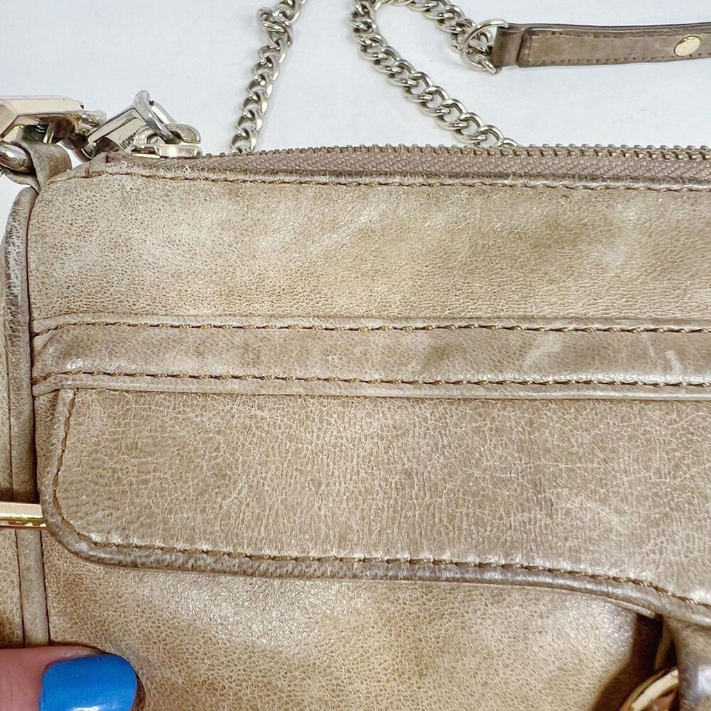 Rebecca Minkoff M.A.C. Taupe Leather Crossbody Bag Purse