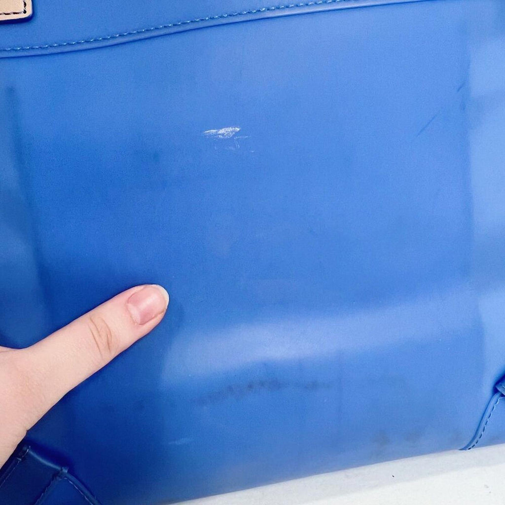 Juicy Couture RARE y2k Vintage Blue Jelly Plastic Tote Bag Shoulder Bag