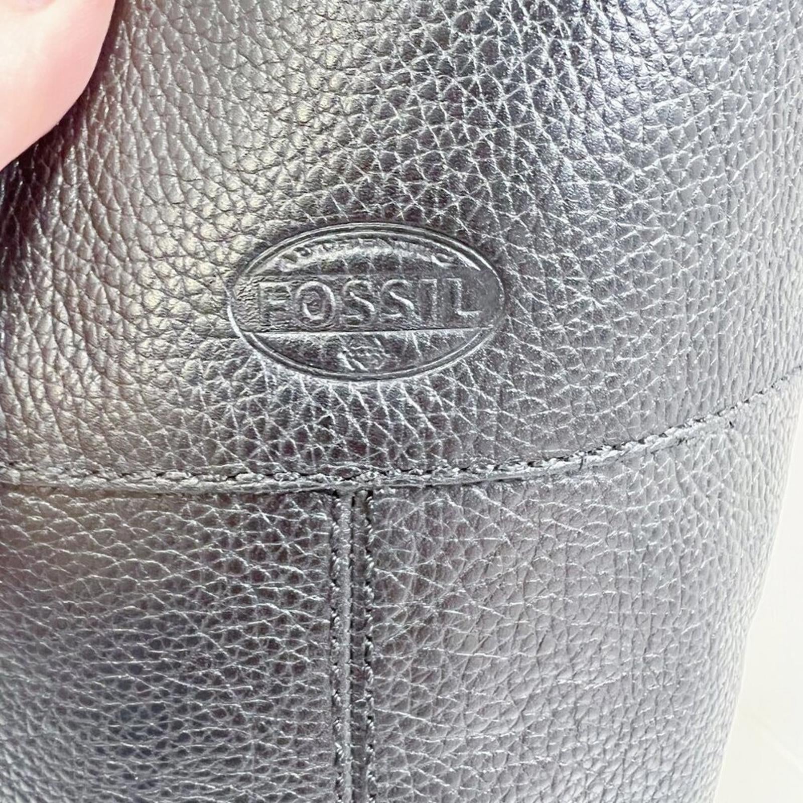 Fossil Black Pebbled Leather Riding Boots Knee High Boots Old Money Size 10