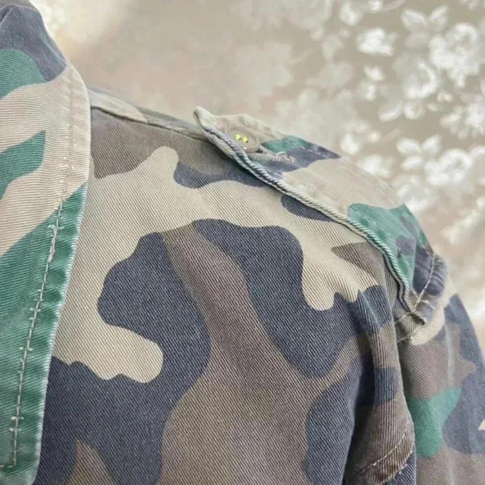 Drifter Industries Camo Military Jacket Army Coat Women's Size S