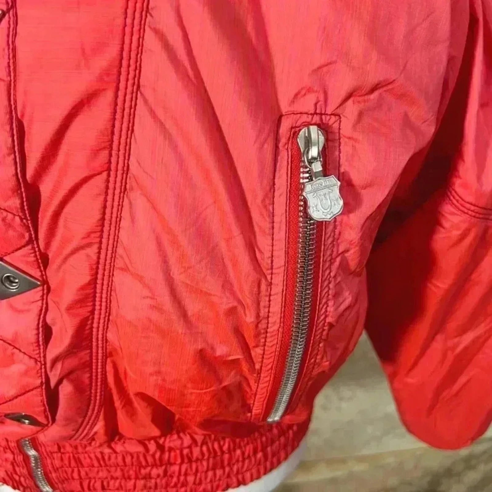 Vintage Kaelin Bright Orange Ski Jacket Size 8
