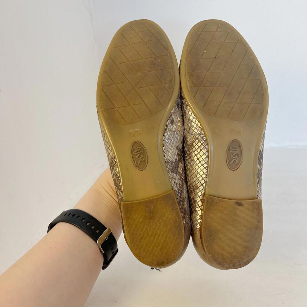 Sofft Women's Maretto Snakeprint Ballet Flats Snakeskin Slip On Flats Size 8.5