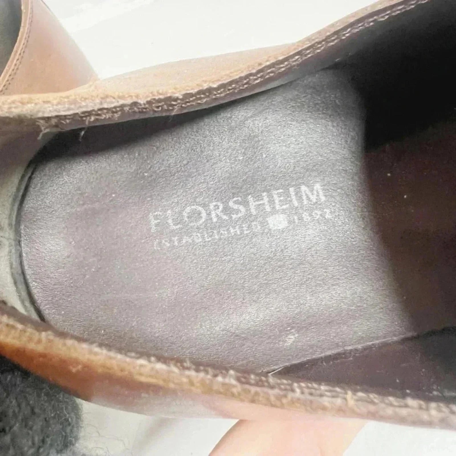 Florsheim Men's Brown Leather Montinaro Double Monk Dress Shoes Size 12