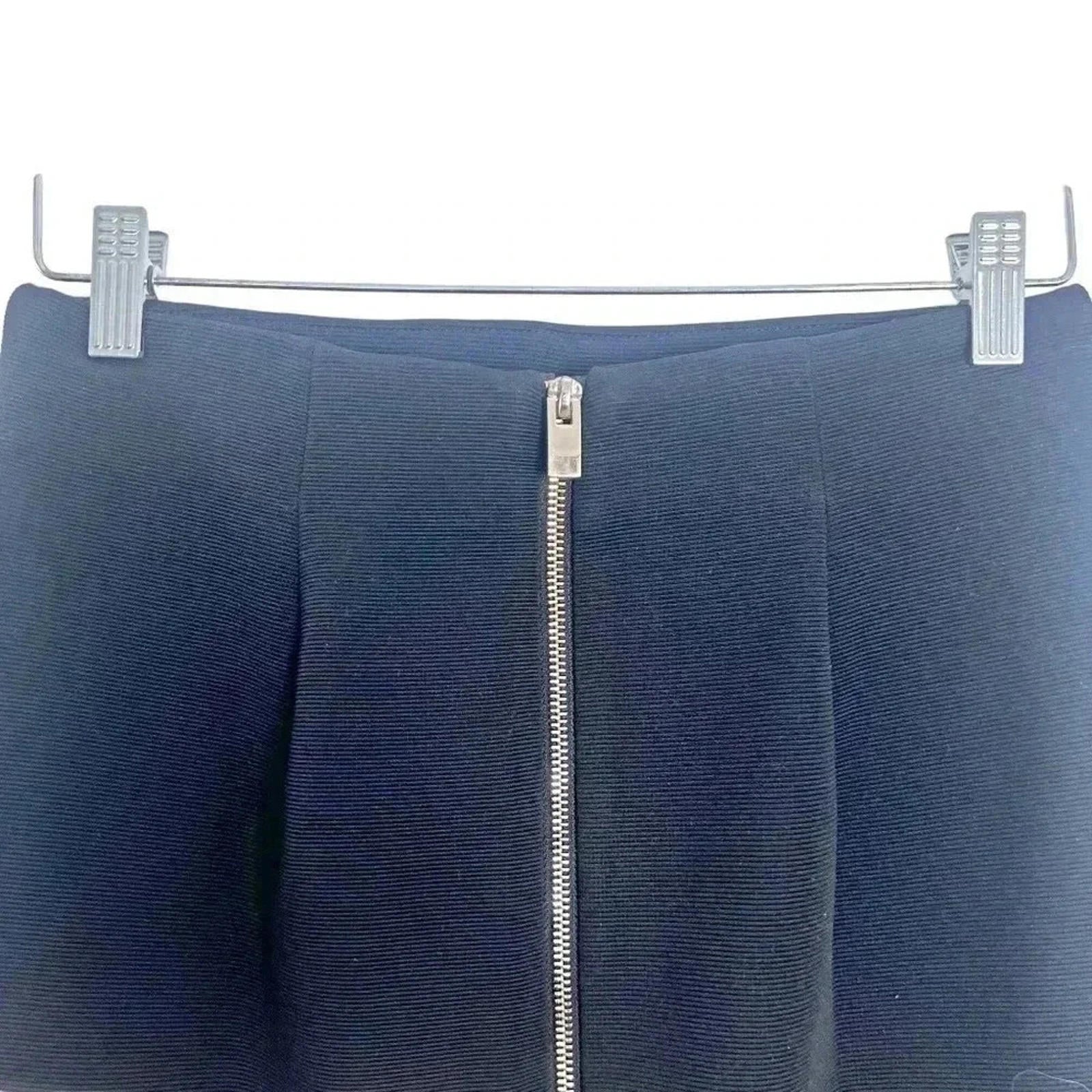 Premise Studio Black Pencil Skirt Ribbed Knee Length Business Casual Size 4P