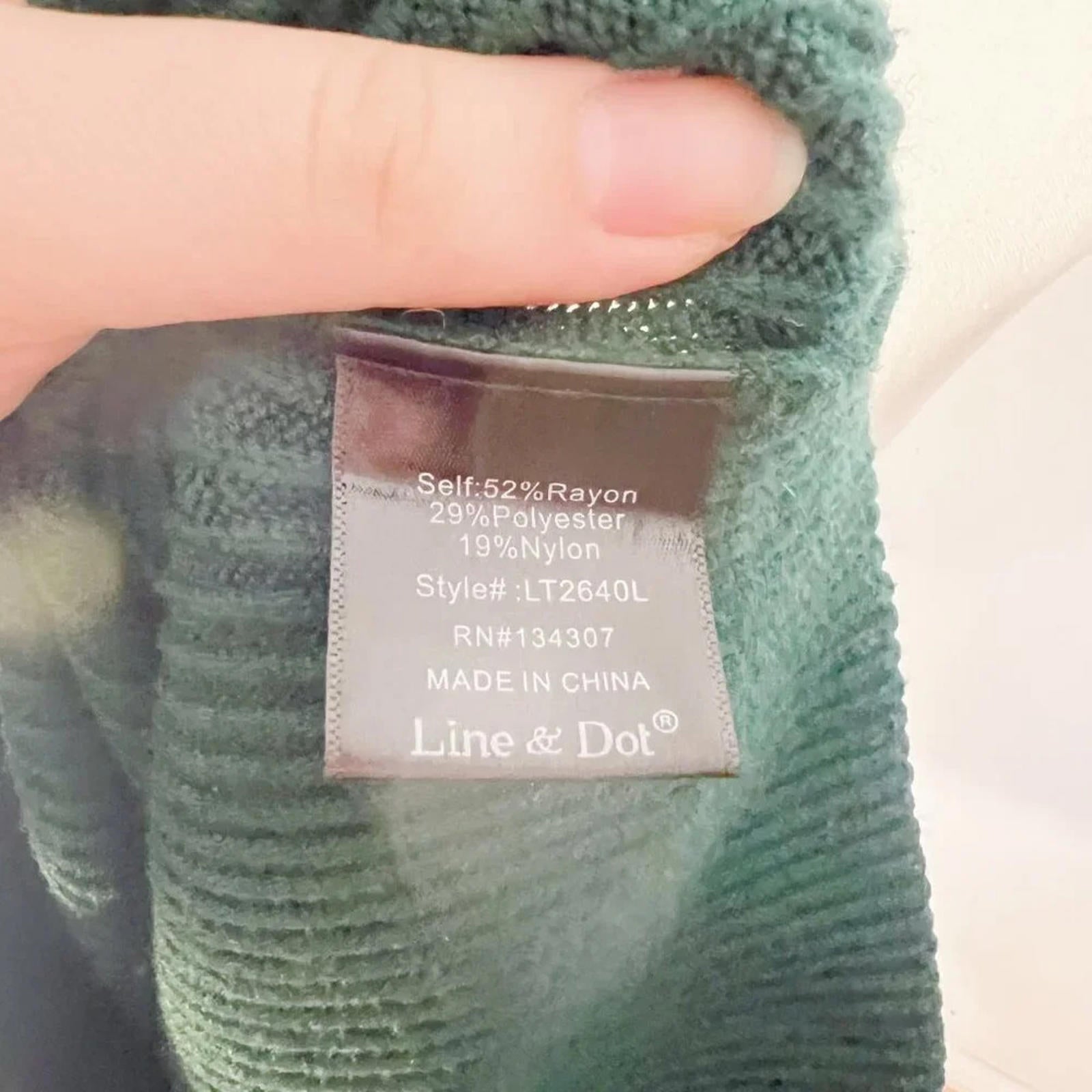 Anthropologie Green Ribbed Mock Neck Sweater Women's Size XS