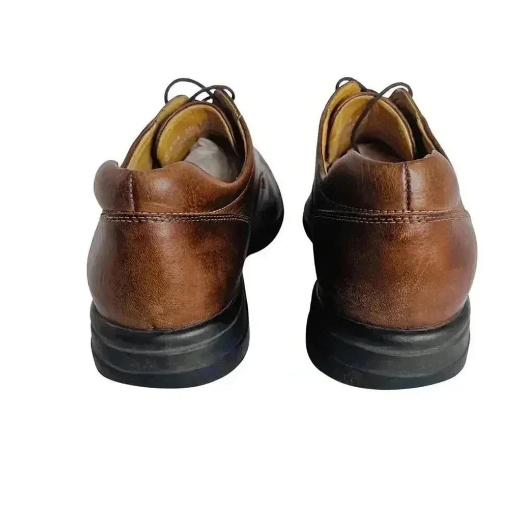 Johnston & Murphy Brown Leather Rounded Toe Oxfords Men's Size 11