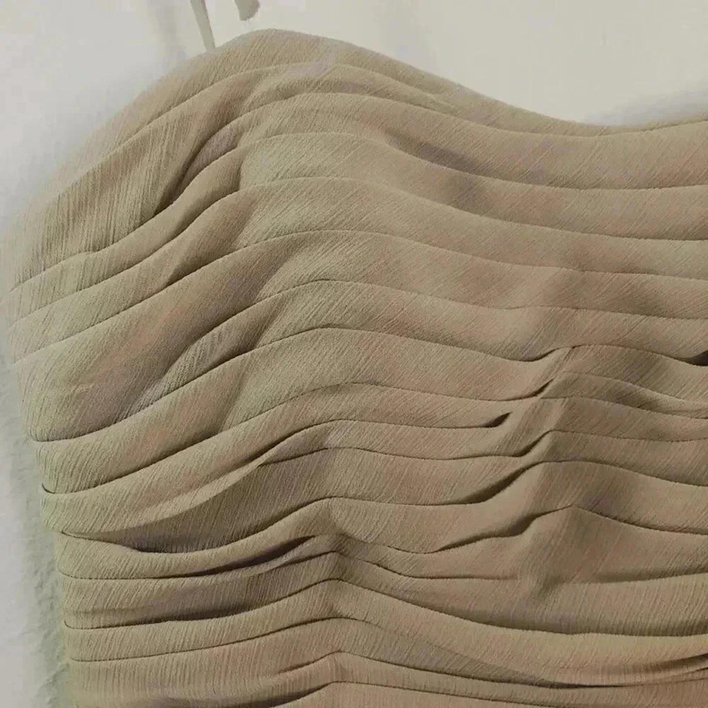 Watters & Watters Chiffon Tan Bridesmaids Dress Women's Size 10